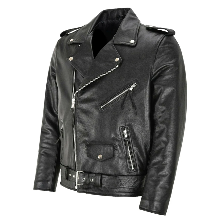 Ray | Classic Leather Biker Jacket